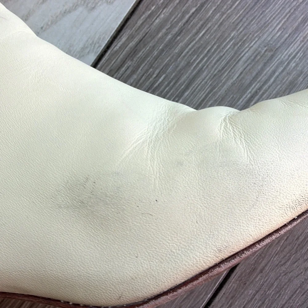 Reformation Ramona Cream Ankle Booties